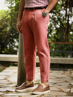 Campus Sutra Pleated-Cuffed Tailored Trousers