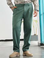 Campus Sutra Lightweight - Double-Pleated Tailored Trousers