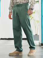 Campus Sutra Lightweight - Double-Pleated Tailored Trousers