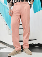 Campus Sutra Double-Pleated Tailored Trousers