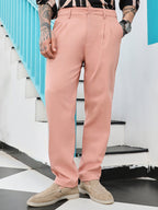 Campus Sutra Double-Pleated Tailored Trousers