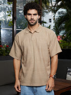 Campus Sutra Bohomian Oversized Polo T-Shirt