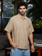 Campus Sutra Bohomian Oversized Polo T-Shirt