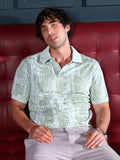 Campus Sutra Abstract-Gravel Print Polo T-Shirt