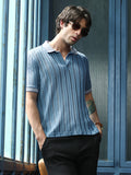 Campus Sutra Panel Jacquard-Knit Polo T-Shirt