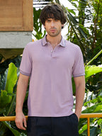 Campus Sutra Cuboid-Jacquard Polo T-Shirt