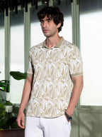 Campus Sutra Stroke-Jacquard Polo T-Shirt