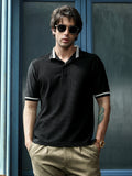 Campus Sutra Interweave-Tactile Polo T-Shirt