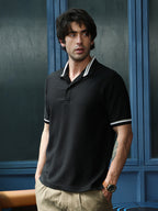 Campus Sutra Interweave-Tactile Polo T-Shirt
