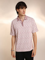 Campus Sutra Veined Polo T-Shirt