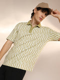 Campus Sutra Veined Polo T-Shirt