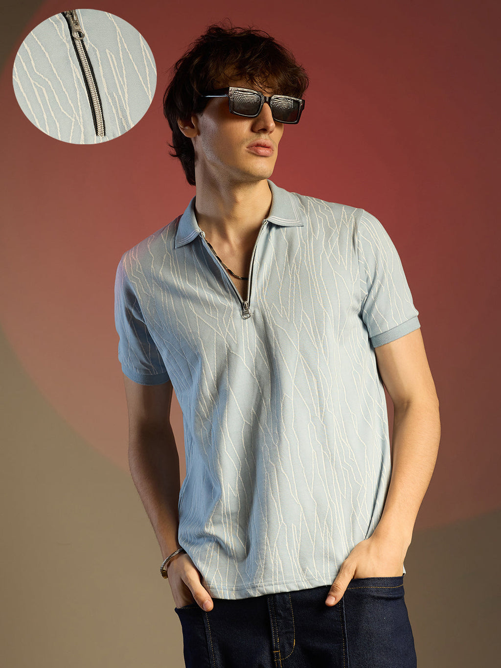 Campus Sutra Crevice-Lined T-Shirt