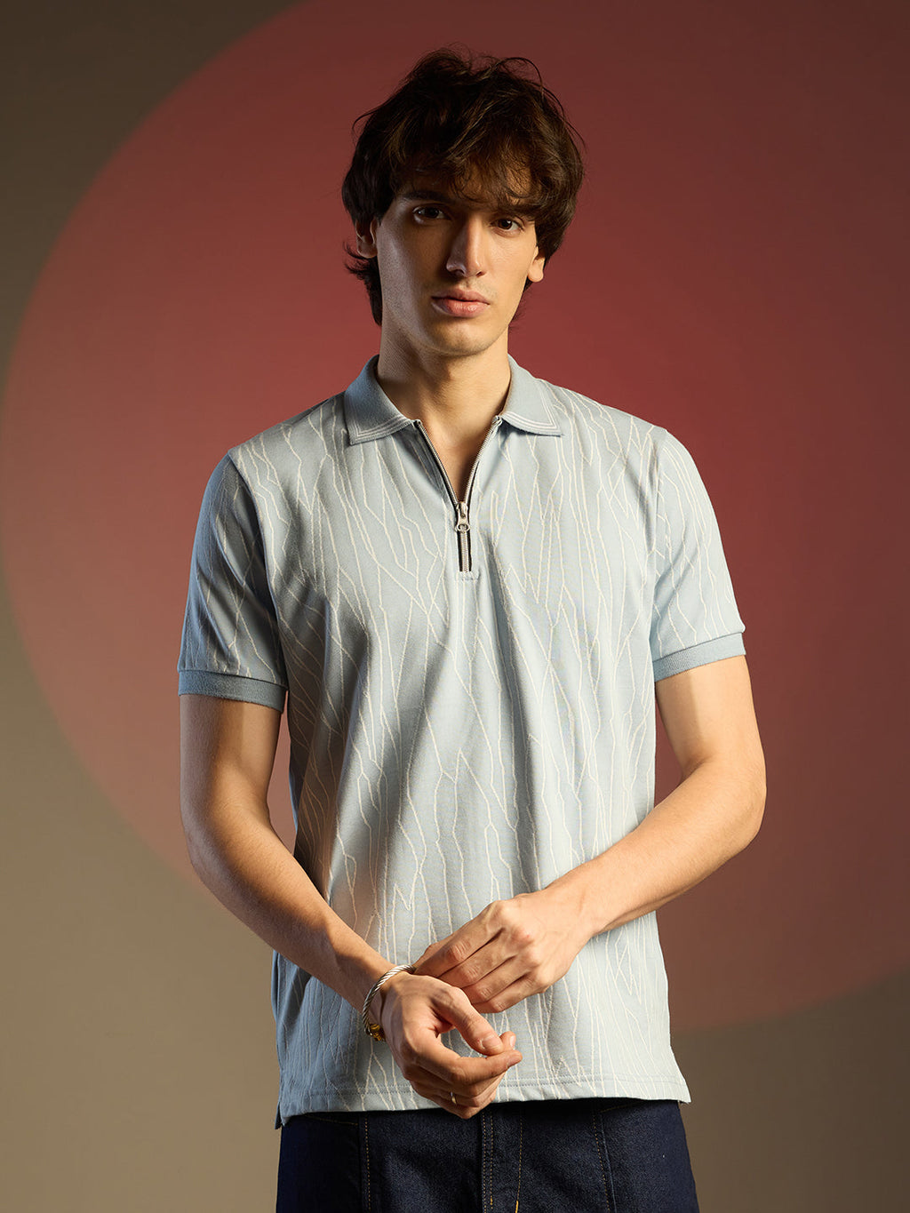 Campus Sutra Crevice-Lined T-Shirt