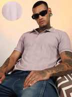 Campus Sutra Lined-Knit Polo T-Shirt