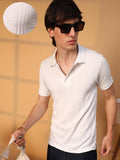 Campus Sutra Intertwine-Textured Polo T-Shirt