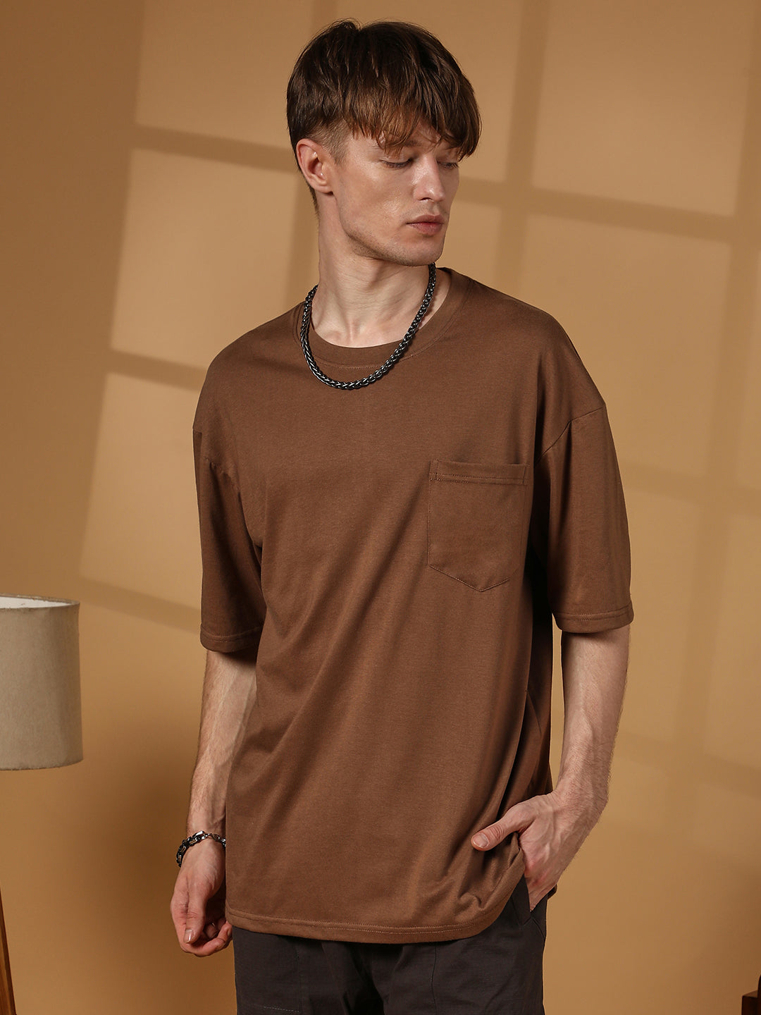 Campus Sutra Solid Oversized T-Shirt