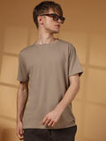 Campus Sutra Solid Regular T-Shirt