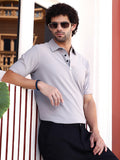 Campus Sutra Seamless Cuboid Polo T-Shirt
