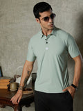 Campus Sutra Seamless Cuboid Polo T-Shirt