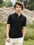 Campus Sutra Warp-Tactile Polo T-Shirt