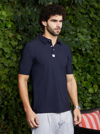 Campus Sutra Seamless Waffle Polo T-Shirt