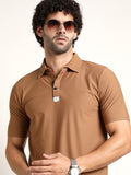 Campus Sutra Seamless Waffle Polo T-Shirt