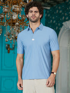 Campus Sutra Seamless Waffle Polo T-Shirt