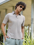 Campus Sutra Seamless Waffle Polo T-Shirt