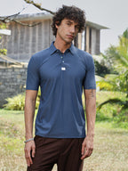 Campus Sutra Seamless Waffle Polo T-Shirt