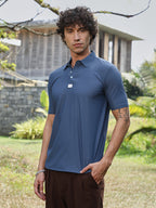 Campus Sutra Seamless Waffle Polo T-Shirt