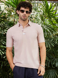 Campus Sutra Seamless Waffle Polo T-Shirt