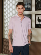 Campus Sutra Seamless Solid Polo T-Shirt