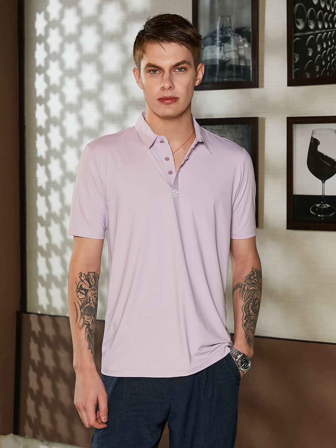 Campus Sutra Seamless Solid Polo T-Shirt