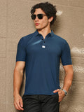 Campus Sutra Seamless Solid Polo T-Shirt