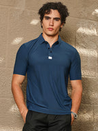 Campus Sutra Seamless Solid Polo T-Shirt