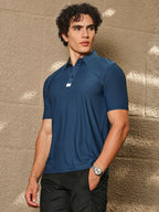 Campus Sutra Seamless Solid Polo T-Shirt