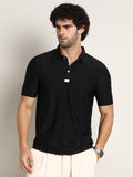 Campus Sutra Seamless Solid Polo T-Shirt