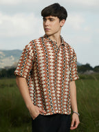 Campus Sutra Nomadic Knit Oversized Shirt