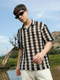 Campus Sutra Track-Stripe Oversized Polo T-Shirt