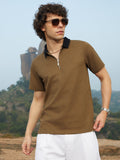 Campus Sutra Oblique-Block Polo T-Shirt
