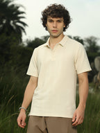 Campus Sutra Flatten-Ruched Polo T-Shirt