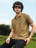 Campus Sutra Flatten-Ruched Polo T-Shirt