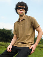 Campus Sutra Flatten-Ruched Polo T-Shirt