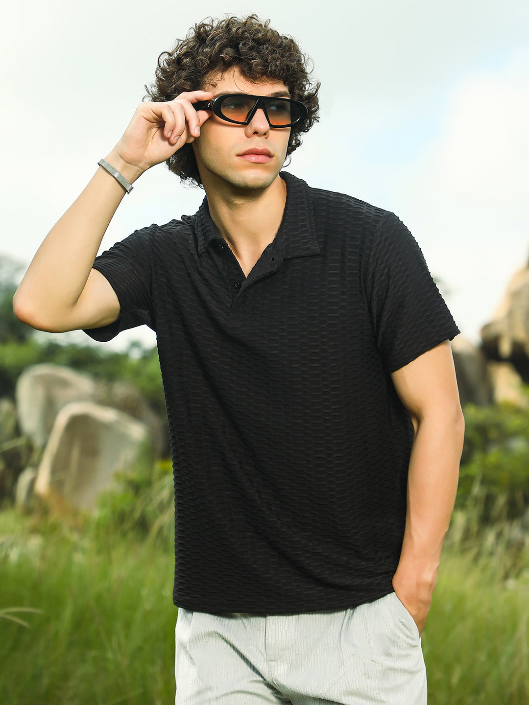 Campus Sutra Hive Polo T-Shirt
