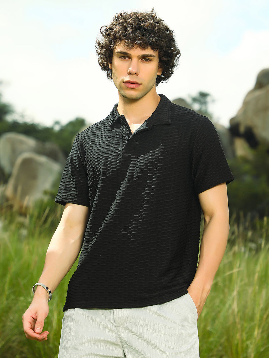 Campus Sutra Hive Polo T-Shirt