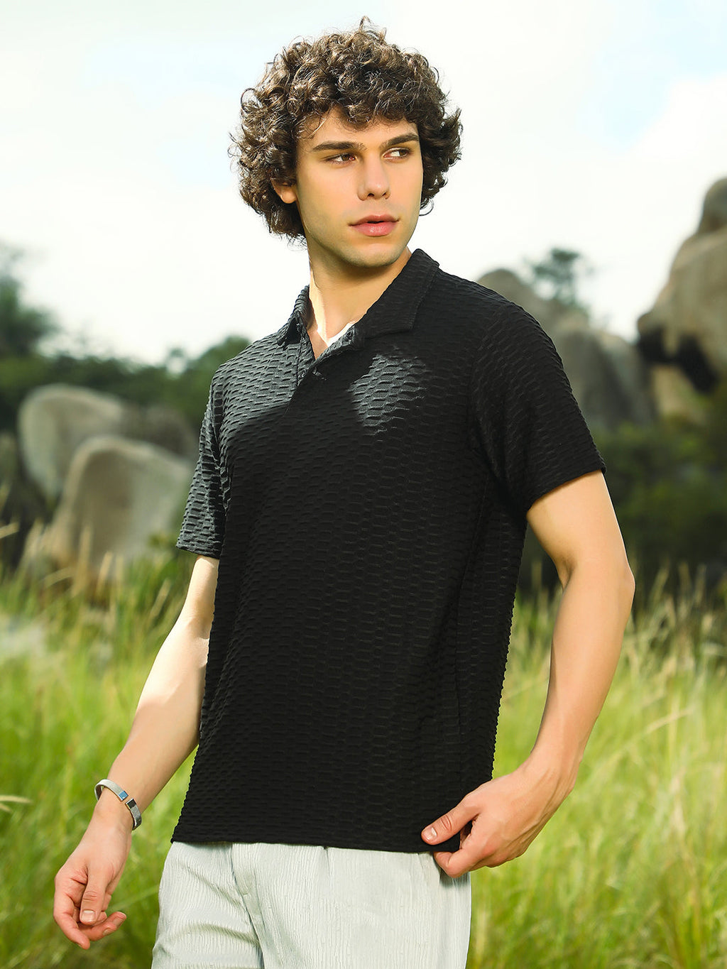 Campus Sutra Hive Polo T-Shirt