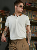 Campus Sutra Chainlink-Ribbed Polo T-Shirt