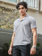 Campus Sutra Wicker-Tactitle Polo T-Shirt