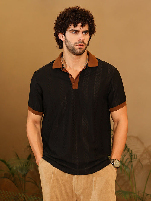 Campus Sutra Arc-Tactile Polo T-Shirt