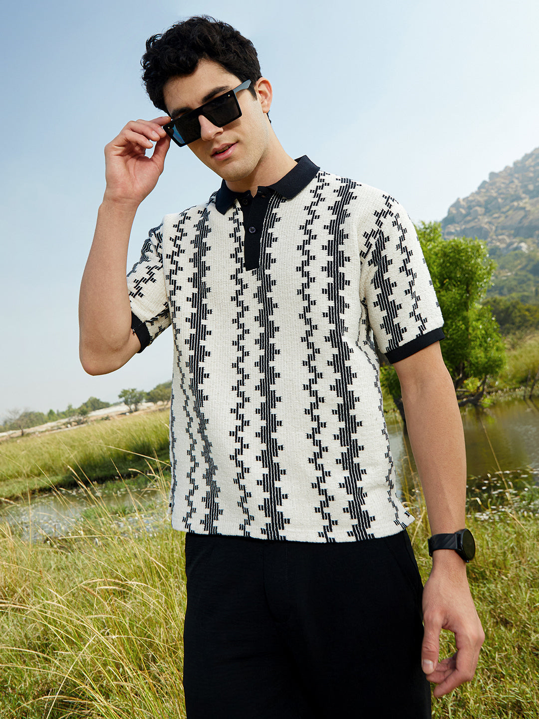 Campus Sutra Indie-Block Polo T-Shirt